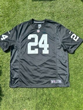 NFL Black Men's Football Jersey #24 Nike Style